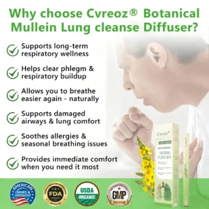 𝐔𝐒 𝐎𝐰𝐧𝐞𝐝 𝐚𝐧𝐝 𝐎𝐩𝐞𝐫𝐚𝐭𝐞𝐝✅ 𝑪𝒗𝒓𝖾𝐨𝒛® 𝐁𝐨𝐭𝐚𝐧𝐢𝐜𝐚𝐥 𝐌𝐮𝐥𝐥𝐞𝐢𝐧 𝐋𝐮𝐧𝐠 𝐂𝐥𝐞𝐚𝐧𝐬𝐞 𝐃𝐢𝐟𝐟𝐮𝐬𝐞𝐫(🫁Cough, Pharyngitis, shortness of breath, sputum, stuffy nose, bronchitis, bronchitis, allergy symptoms, lung discomfort)2✨