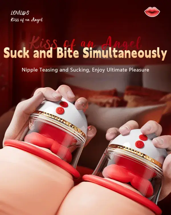LOVILDS™ Kiss of an Angel – Breast Masturbator with Suction & Licking Stimulation