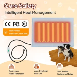 NESLEMY Heated Pet Bed