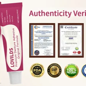 🦷 LOVILDSFirmHold Denture Adhesive — Up to 15 Days of Slip-Free Hold🦷