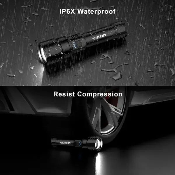 NESLEMY™LED Flashlight – High Lumen Rechargeable Torch
