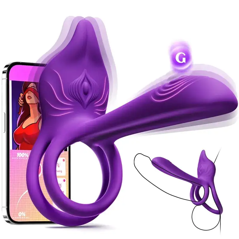 🎁Skavix™ Enchanted Girl Luxe Smart Vibrating Ring – App-Controlled Pleasure for Couples 💫