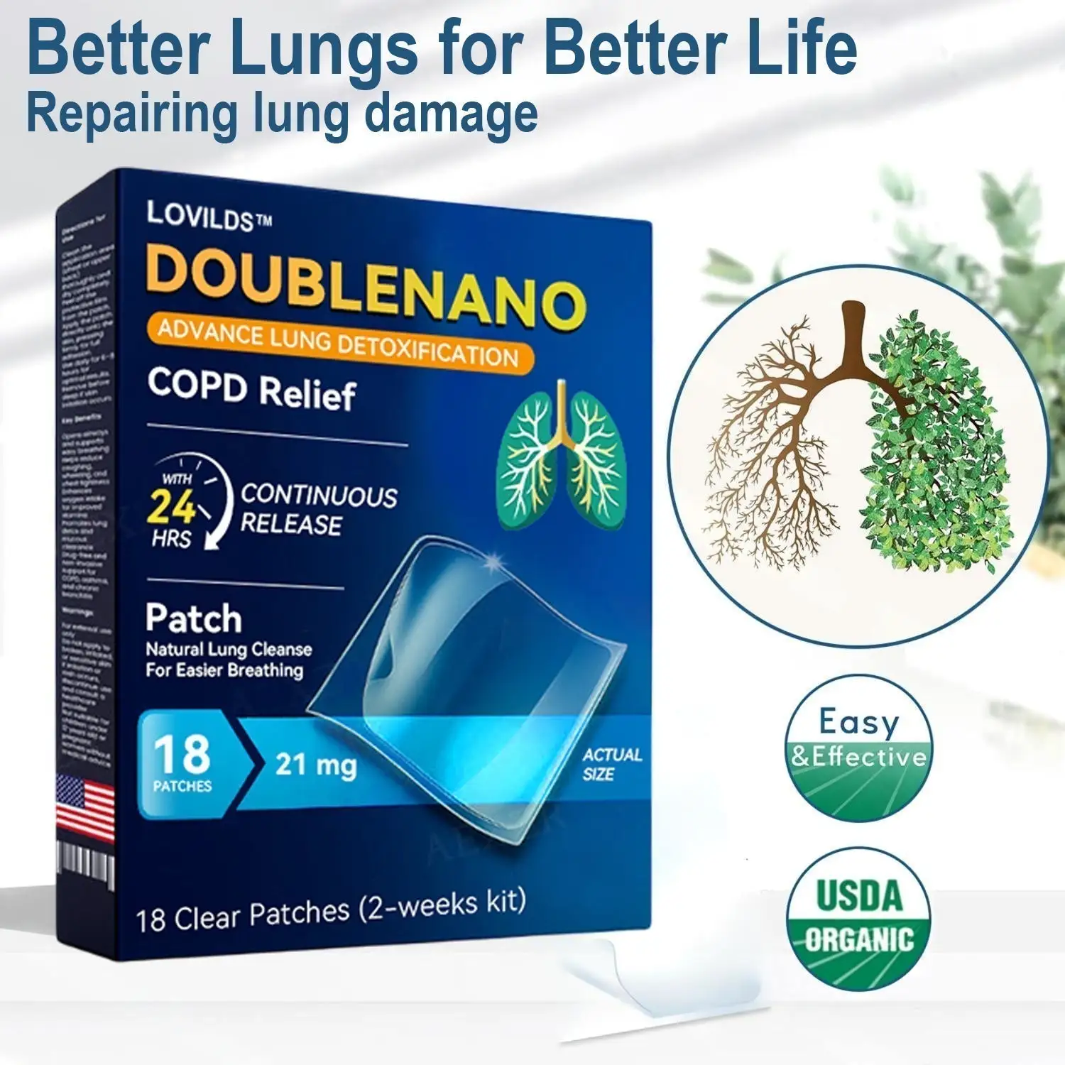 ✅LOVILDS™ DoubleNano COPD Relief Patch (💝 Cough, wheezing, shortness of breath, sputum, stuffy nose, bronchitis, bronchitis, allergy symptoms, lung discomfort)