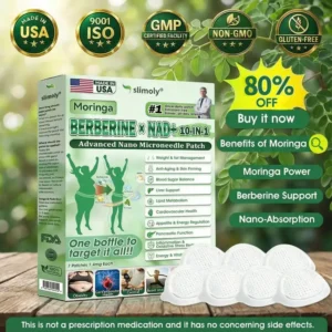 Official Store ｜ Slimoly®  
    Moringa · Berberine × NAD+ 10-in-1 Nano Microneedle Patch