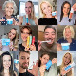 “This LOVILDS™ Teeth Whitening Powder keeps your smile bright for 6 MONTHS straight!！