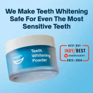 “This LOVILDS™ Teeth Whitening Powder keeps your smile bright for 6 MONTHS straight!！