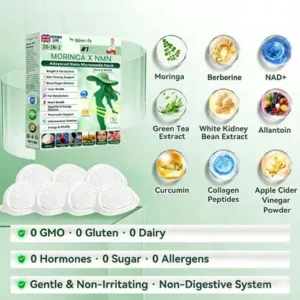 🔥 New Release | Slimoly® 20-IN-1 Advanced Nano Microneedle Patch Moringa × Berberine × NMN/NAD+ Multi-Action Formula